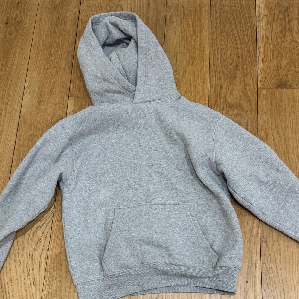 Aritzia Sweatfleece Cozy Fleece Cropped Grey Hoodie